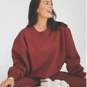 The Sculpt Society Burgundy Oversized Sweatshirt